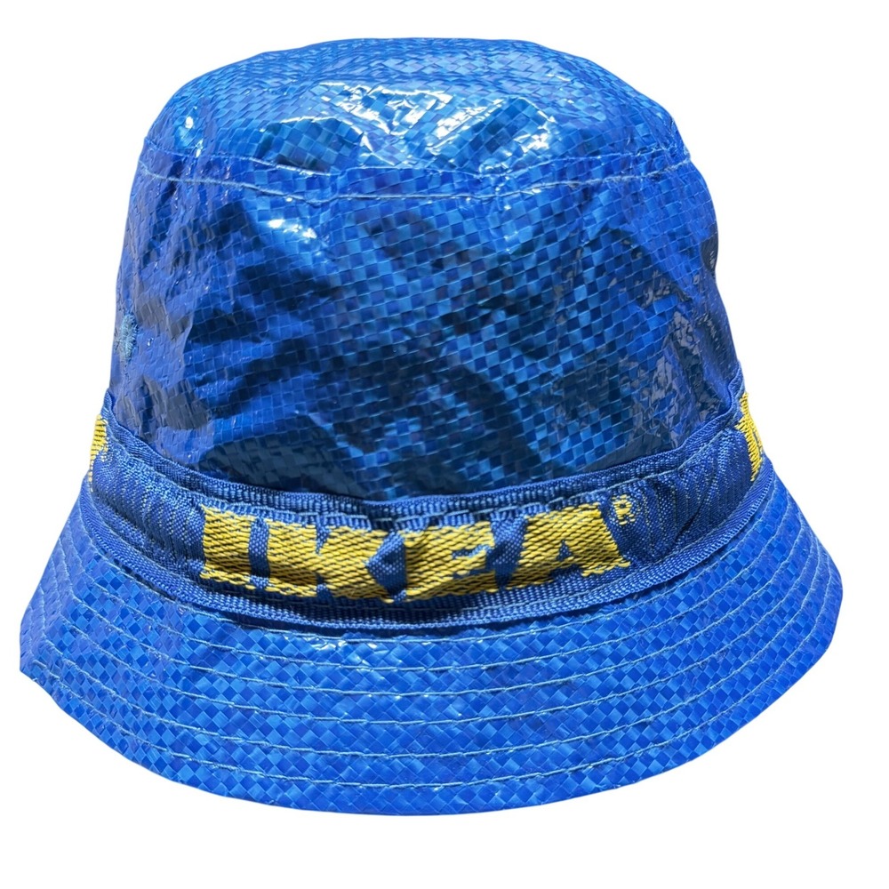 IKEA KNORVA Blue Frakta Bag Bucket Hat Mens Streetwear Blue Yellow